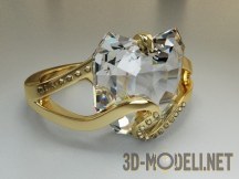 3d-модель Кольцо с бриллиантами