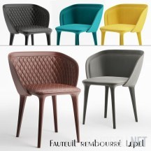 3d-модель Стул Fauteuil rembourre Lepel by Casamania