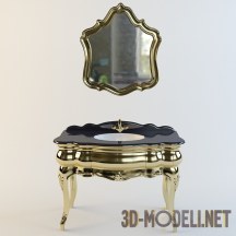 3d-модель Золотая раковина с зеркалом