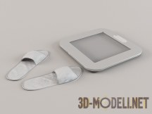 3d-модель Домашние весы и тапочки