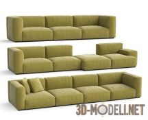 3d-модель Три модульных дивана