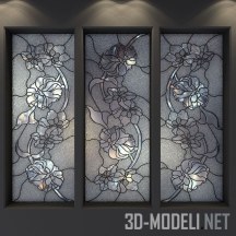 3d-модель Витраж с цветами