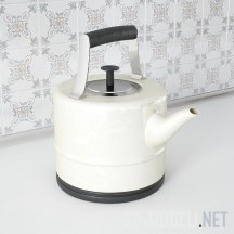 3d-модель Белый современный чайник