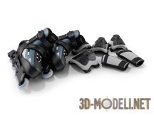 3d-модель Роликовые коньки с защитой