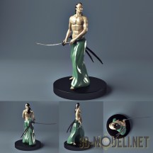 3d-модель Статуэтка самурай