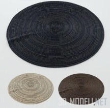 Плетеный коврик круглой формы