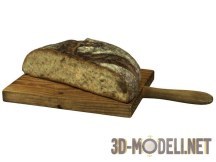 3d-модель Половина круглого хлеба