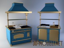 3d-модель Островной кухонный блок Restart Felix Royal 120х120