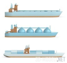3d-модель Деревянные грузовые корабли Papafoxtrot