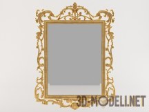 3d-модель Зеркало в резной золотой раме