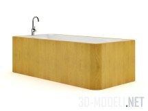 3d-модель Ванна из светлого дерева