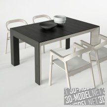 3d-модель Набор обеденной мебели от Bauline