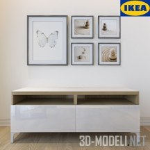 Тумба IKEA BESTA и картины