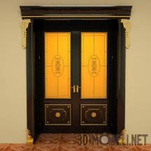 3d-модель Двустворчатая витражная дверь