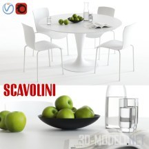 3d-модель Стол Nomo и стул Chatty от Scavolini