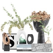 3d-модель Набор с оригинальными вазами