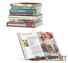 Стопка кулинарных книг на английском языке