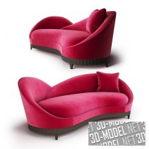 3d-модель Красный диван Courbe от Christopher Guy