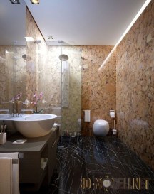 3d-модель Современная ванная комната в эко–стиле