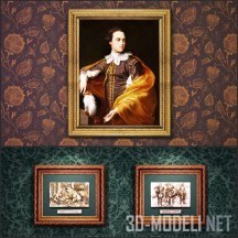 3d-модель Картины для классического интерьера