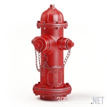 3d-модель Красный пожарный гидрант Hi-Poly