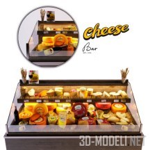 3d-модель Витрина с сырами