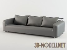 3d-модель Диван и кресло с хромированными деталями