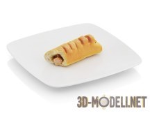 3d-модель Булочка с сосиской