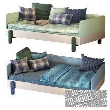 3d-модель Детская кровать и постельное белье Flexa