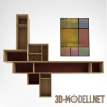 3d-модель Система полок для современного помещения