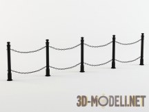 3d-модель Ограда из цепочек