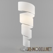 3d-модель Витой торшер из матового стекла