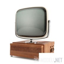 3d-модель Винтажный телевизор на подставке