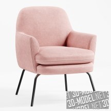 3d-модель Розовое кресло Chloe