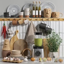 3d-модель Сет для кухни с керамикой и миксером от Philips