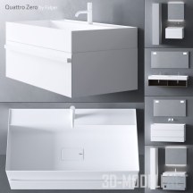 3d-модель Набор мебели и сантехники Quattro Zero от Falper