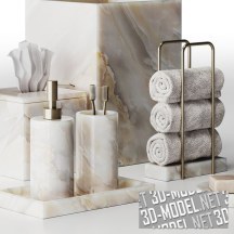 3d-модель Аксессуары для ванной из камня