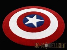 3d-модель Круглый ковер «Капитан Америка»