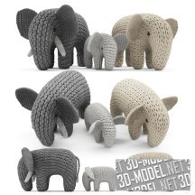 3d-модель Вязаные слоны от Cristina Bernardi Shiffman