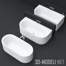 3d-модель Три ванны Lux от Bette