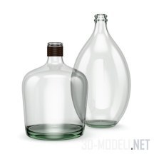 3d-модель Большие бутылки