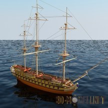 3d-модель Линейный корабль «Le Superbe»