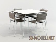 3d-модель Квадратный стол со стульями