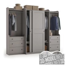 3d-модель Шкаф-гардероб Hauga от IKEA