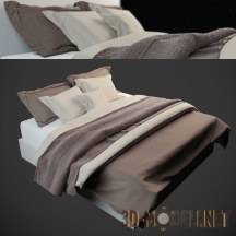3d-модель Комплект современного постельного белья для двуспальной кровати