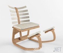 Кресло-качалка с двойным изножием