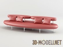 3d-модель Овальный диван на ножках
