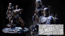 3d-модель Star Wars – The Armorer and Paz Viszla Diorama