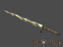 3d-модель Средневековый обоюдоострый меч