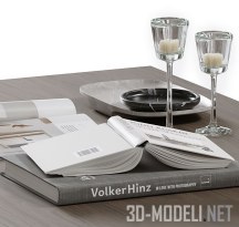 3d-модель Набор декора для кофейного столика